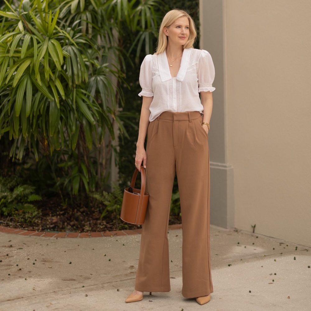 Abercrombie wide leg tailored pants
